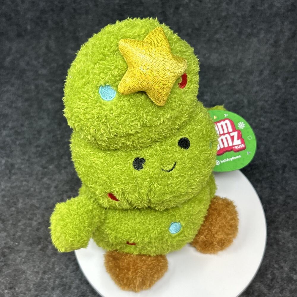 2023 Bum Bumz by Russ Christmas Tree Plush Soft Holiday Christmas 10 Inch w/Tag